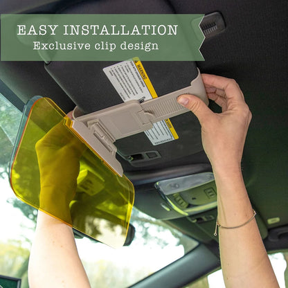 Two-In-One Car Sun Visor Anti-Glare Adjustable