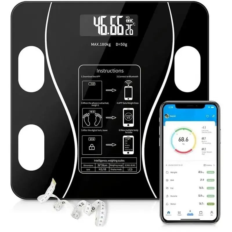 Smart Digital Body Fat Scale | Bluetooth BMI & Body Composition Analyzer for Accurate Health Tracking