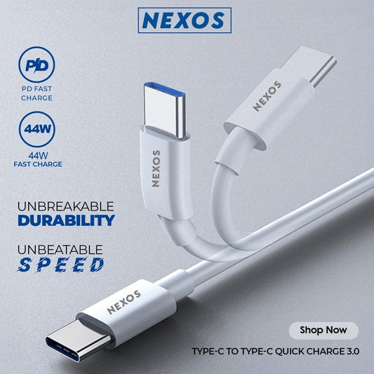 Nexos Original Fast Charging Data Cable – Micro USB / USB to Type-C / Type-C to C)