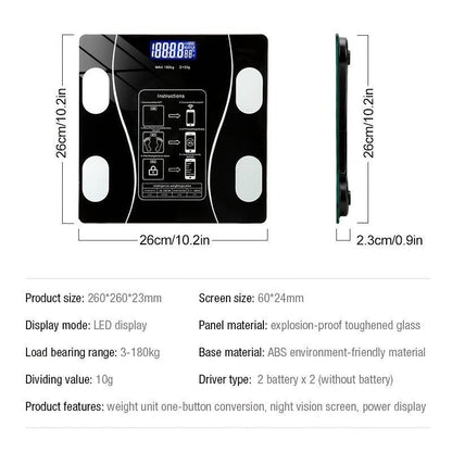 Smart Digital Body Fat Scale | Bluetooth BMI & Body Composition Analyzer for Accurate Health Tracking