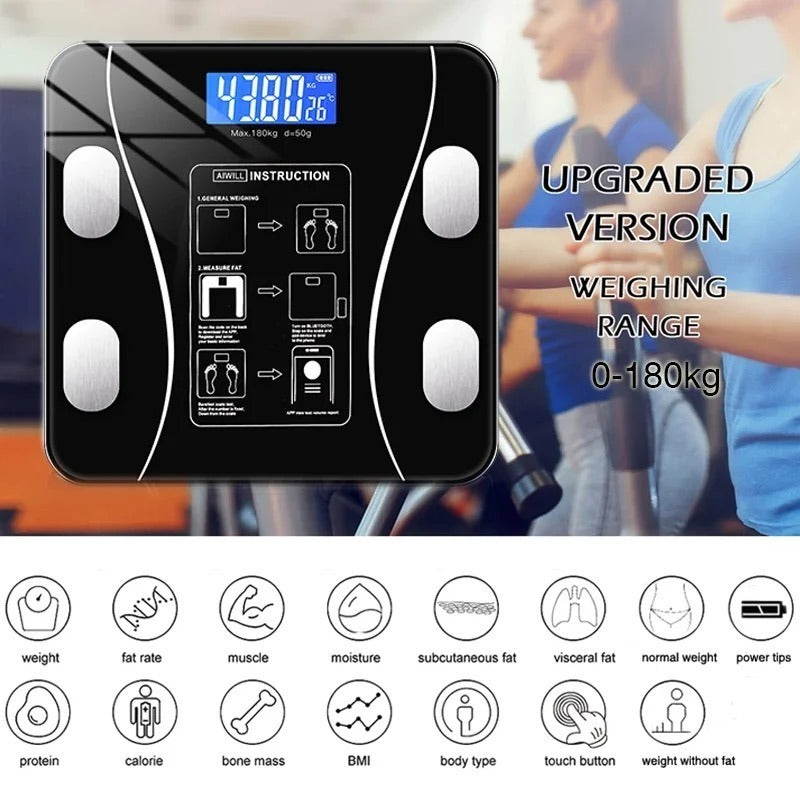Smart Digital Body Fat Scale | Bluetooth BMI & Body Composition Analyzer for Accurate Health Tracking