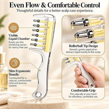 Scalp Hair Oil Applicator Comb, Hair Serum Applicator