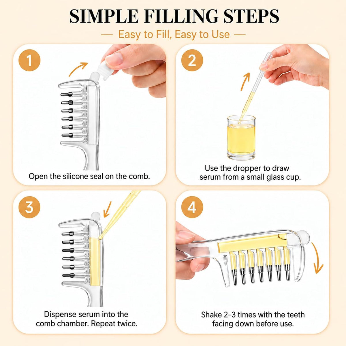 Scalp Hair Oil Applicator Comb, Hair Serum Applicator