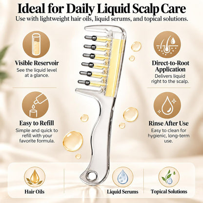Scalp Hair Oil Applicator Comb, Hair Serum Applicator