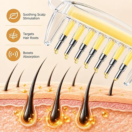 Scalp Hair Oil Applicator Comb, Hair Serum Applicator