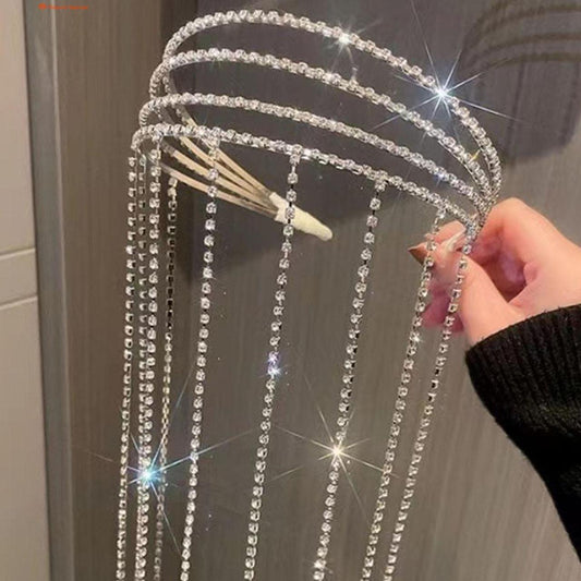 Rhinestone Tassel Headband