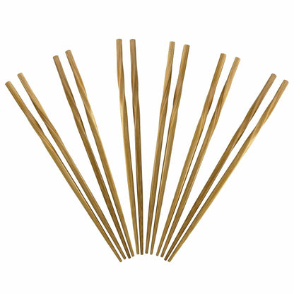 5-Pair Set Natural Bamboo Reusable Chopsticks