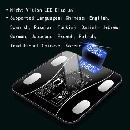 Smart Digital Body Fat Scale | Bluetooth BMI & Body Composition Analyzer for Accurate Health Tracking